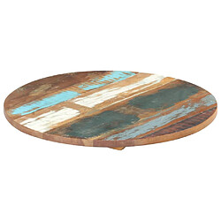 vidaXL Dessus de table rond 40 cm 25-27 mm Bois de récupération solide