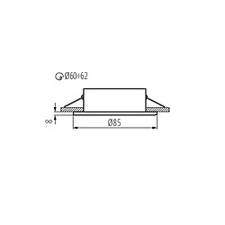 Acheter Kanlux Support de spot encastrable perçage 60-62mm - étanche IP44 rond Nickel mat