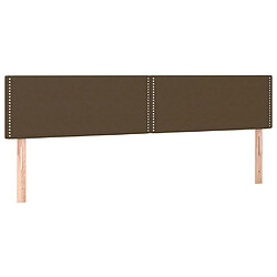 Maison Chic Lot de 2 Têtes de lit design pour chambre - Décoration de lit Marron Foncé 80x5x78/88 cm Tissu -MN14916