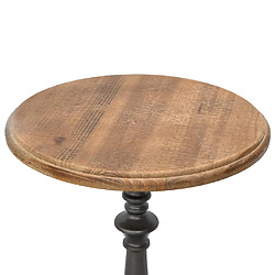 vidaXL Table d'appoint Bois de sapin massif 40 x 64 cm Marron