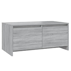 vidaXL Table basse sonoma gris 90x50x41,5 cm bois d'ingénierie