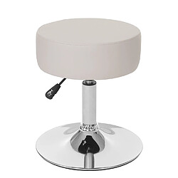 Avis Mendler 2x Tabouret HWC-C22, hauteur réglable, Ø 35 cm ~ similicuir crème