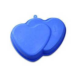 Totalcadeau Moule à gâteau en silicone duo de coeur