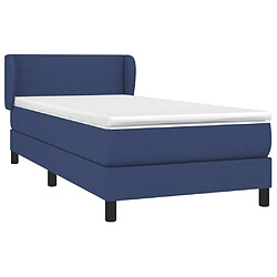 Avis Maison Chic Lit adulte- Lit + matelas,Sommier à lattes de lit avec matelas Bleu 90x190 cm Tissu -GKD77218