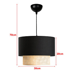 Helloshop26 Lustre lampe lumière suspendu suspension loughborough E27 hauteur 70 cm noir jaune 03_0007542