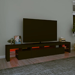 Acheter vidaXL Meuble TV avec lumières LED Noir 230x36,5x40 cm