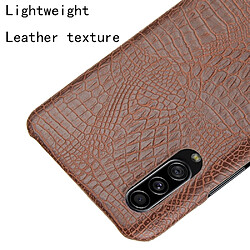 Acheter Wewoo Coque Rigide Pour Galaxy A90 5G antichoc Crocodile Texture PC + Etui en PU Marron