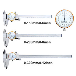 Avis Micromètre de calibre Vernier à cadran en acier inoxydable mesurant 0 à 6 pouces