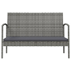 Avis vidaXL Salon de jardin 8 pcs avec coussins résine tressée gris