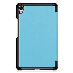 Avis Wewoo Housse Coque Étui en cuir PU avec dessin coloré et texture horizontale pour Huawei MediaPad M6 8.4 2019avec support escamotable et fonction veille / réveil bleu