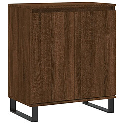 Maison Chic Buffet,Meuble de Rangement,commode pour salon,Cuisine Chêne marron 60x35x70 cm Bois d'ingénierie -MN12637