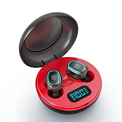 Chrono Écouteurs pour casque Chronus Écouteurs tactiles sensibles, Haut-parleur binaural, Résistance à l'eau IPX4, 200mAh intégré(rouge)