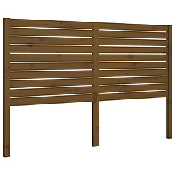 vidaXL Tête de lit Marron miel 126x4x100 cm Bois massif de pin