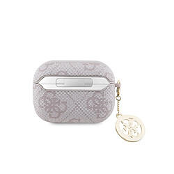 Guess Maroquinerie Guess Coque pour Airpods Pro 2 4G Script avec Charm Scintillant Ornée de Strass Rose antique