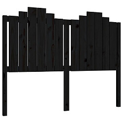 vidaXL Tête de lit Noir 146x4x110 cm Bois massif de pin