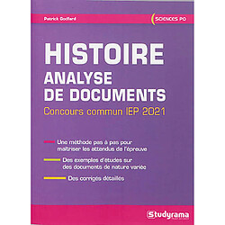 Histoire : analyse de documents : concours commun IEP 2021