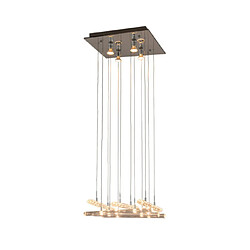 Luminaire Center Suspension Diamond Verre,alliage métallique Chrome