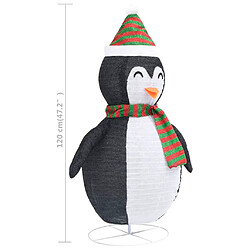 vidaXL Décoration de Noël pingouin à LED Tissu de luxe 120 cm pas cher