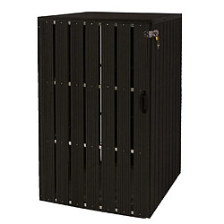 Acheter Decoshop26 Abris poubelles pour conteneur 80 à 240 litres 115x77x97 cm acier et WPC anthracite 04_0008248