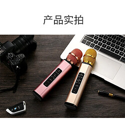 Universal Microphone Bluetooth multifonctionnel sans fil Kara Normal Double haut-parleur Microphone portable Smart Kara Normal pour téléphone mobile | Microphone