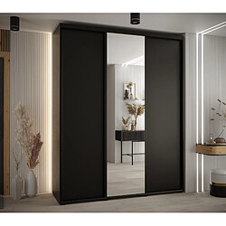 Abiks Meble Armoire à portes coulissantes Davos 3 235.2 x 200 x 45 3 portes coulissante (Noir/Noir/Noir)