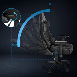 Chaise de Gaming / Chaise de bureau GAMEBREAKER SX 04 Tissu / Similicuir Noir hjh OFFICE