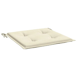 Acheter vidaXL Coussins de chaise jardin lot de 6 crème 50x50x3cm tissu oxford