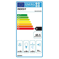 Avis Hotte visière 60cm 260m3/h inox - islk65h2g - INDESIT