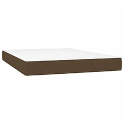 Acheter vidaXL Sommier à lattes de lit avec matelas Marron foncé 140x190 cm