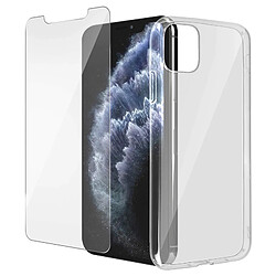 Avizar Coque Apple iPhone 11 Pro Silicone Souple et Film Verre Trempé 9H Transparent