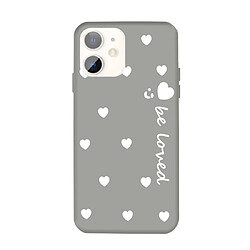 Wewoo Coque Pour iPhone 11 visage souriant plusieurs coeurs d'amour motif coloré givré TPU téléphone étui de protection gris