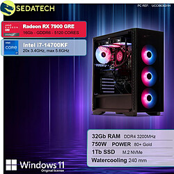 Sedatech PC Gamer Pro • Intel i7-14700KF • RX 7900 GRE • 32Go RAM • 1To SSD M.2 • Windows 11