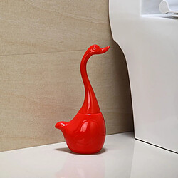 Universal Brosse sanitaire type Swan Accessoires de toilette Fond en céramique Poignée en plastique Nettoyage | Porte-brosse