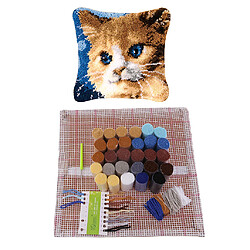 Kits de crochet de verrouillage pour housse de coussin bricolage housse de coussin 43x43cm chat pas cher