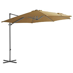 Maison Chic Parasol Jardin | Parasol avec base portable Taupe - GKD36107