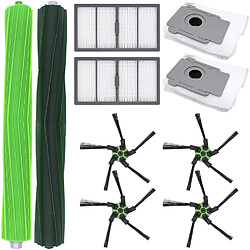 INF Kit d'accessoires pour aspirateur, paquet de 8, pour iRobot Roomba S9 (9150), S9 plus (9550) MultiColor