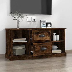 Avis Maison Chic Meuble TV scandinave - Banc TV pour salon chêne fumé 99,5x35,5x48 cm bois d'ingénierie -MN44358