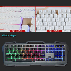 Wewoo Clavier QWERTY gris pour ordinateur portable PC AK-400 Interface USB 104 touches câblé coloré rétro-éclairage Gaming pas cher