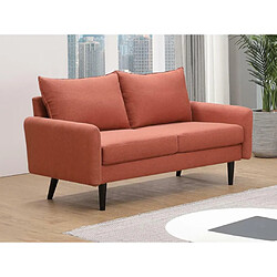 Vente-Unique Canapé 2 places en tissu HALIA - Terracotta pas cher