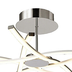 Avis Inspired Aire Semi Flush, LED 42W, 3000K, 3700lm, Argent/Acrylique dépoli/Chrome poli, 3 ans de garantie