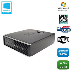 PC HP Compaq 6005 Pro SFF AMD Athlon X2 B24 3GHz 4Go 250Go WIFI Graveur W7 Pro - Occasion