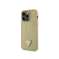 Guess Maroquinerie Guess Coque pour Apple iPhone 15 Pro Max Triangle Diamond Dorée