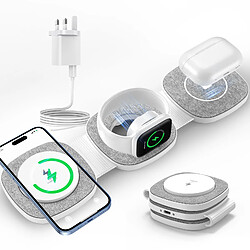 YESKAMO Station de Recharge de Poche, Charge Rapide pour iPhone 12/13/14/15 Series, Apple Watch 8/7/6/5/4/3/2/SE, AirPods 3/2/Pro