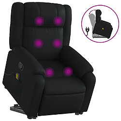 vidaXL Fauteuil inclinable de massage Noir Similicuir