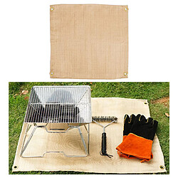 Cheminée BBQ Gril Tapis Couverture Pad Sol Tapis Ignifuge Coussin Extérieur S