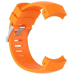 Wewoo Bracelet pour montre connectée Dragonne de remplacement en silicone SUUNTO Core ALU Noir Orange