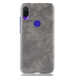 Wewoo Coque antichoc Litchi Texture PC + PU pour Xiaomi Redmi Note 7 (Gris)