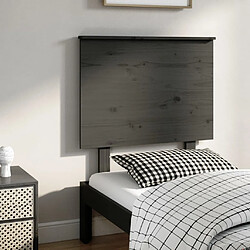 vidaXL Tête de lit Gris 79x6x82,5 cm Bois massif de pin