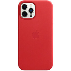 Apple Coque Leather MagSafe pour l'iPhone 12 Pro Max - Red