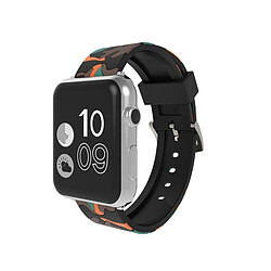 Avis Wewoo Bracelet rouge pour Apple Watch Series 3 & 2 & 1 42mm Mode Camouflage Motif Silicone de montre